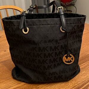 Michael Kors Black Signature Canvas Tote